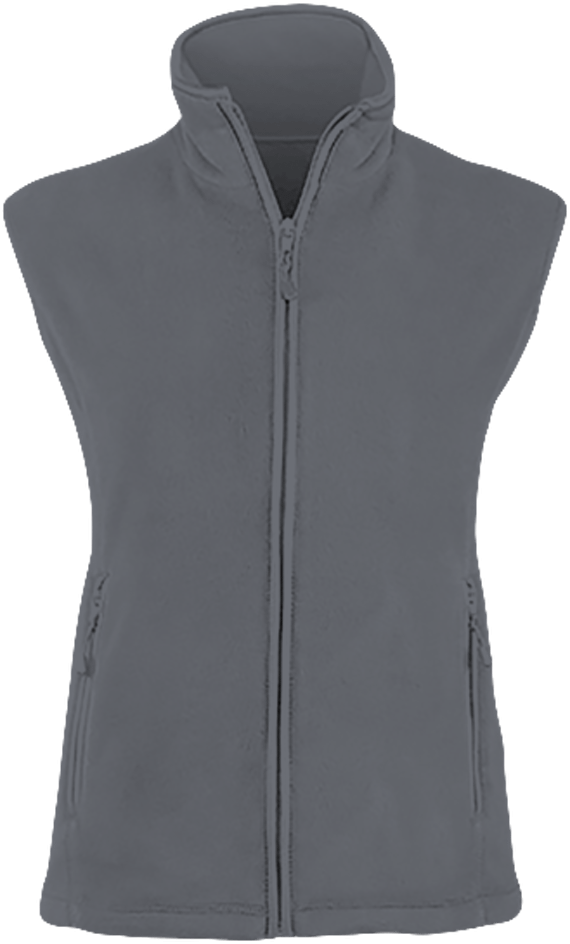 Customizable Women's Fleece Vest Convoy Grey