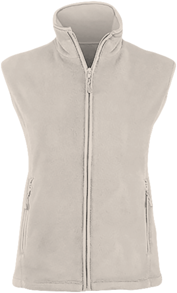 Fleece Jacket Women Sleeveless Natural