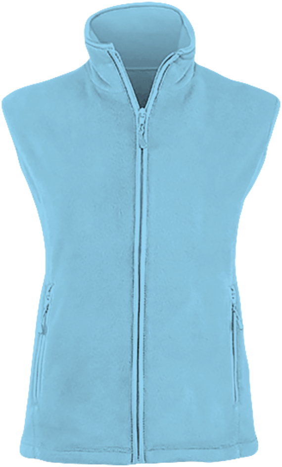 Customizable Women's Fleece Vest Sky Blue