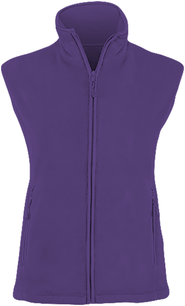 Fleece Jacket Women Sleeveless Purple