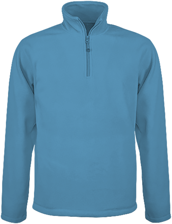 Customizable Microfleece With Zip Collar On Tunetoo Tropical Blue