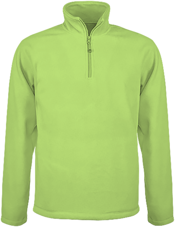 Customizable Microfleece With Zip Collar On Tunetoo Lime