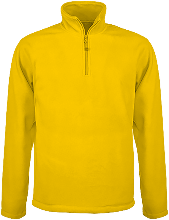 Customizable Microfleece With Zip Collar On Tunetoo Yellow