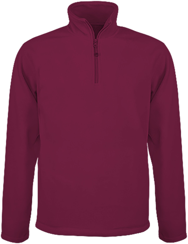 Customizable Microfleece With Zip Collar On Tunetoo Wine