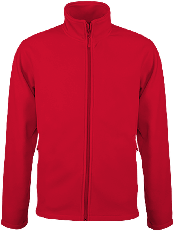 Customizable Fleece Jacket On Tunetoo Red