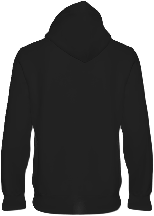 06a sweat shirt a capuche lourd unisexe dos Black