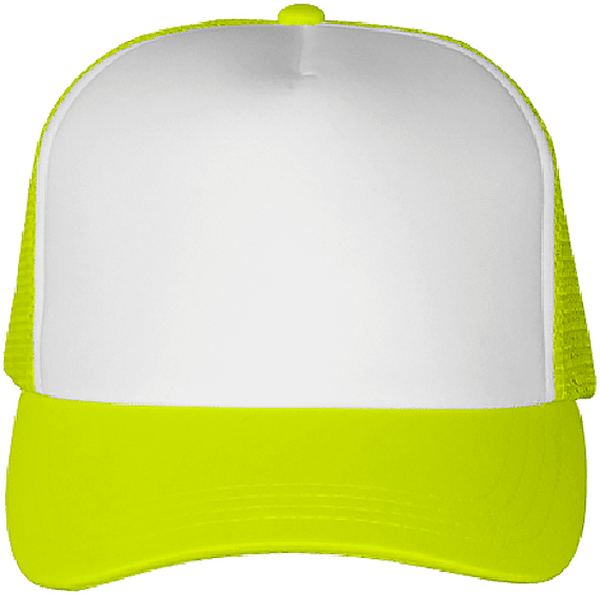 5-Panel-Trucker-Kappe White / Fluorescent Yellow