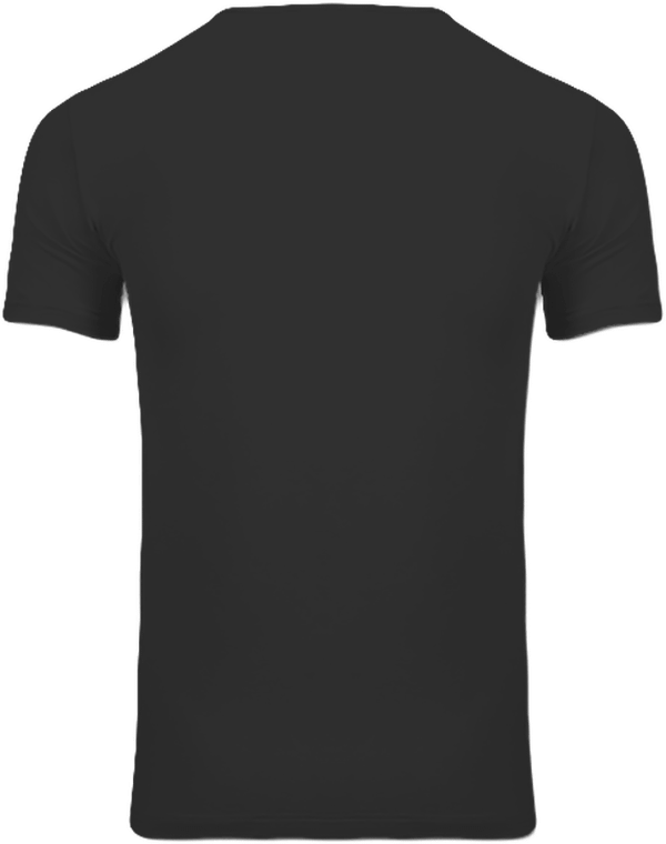 04c tee shirt ajuste pres du corps homme dos Black