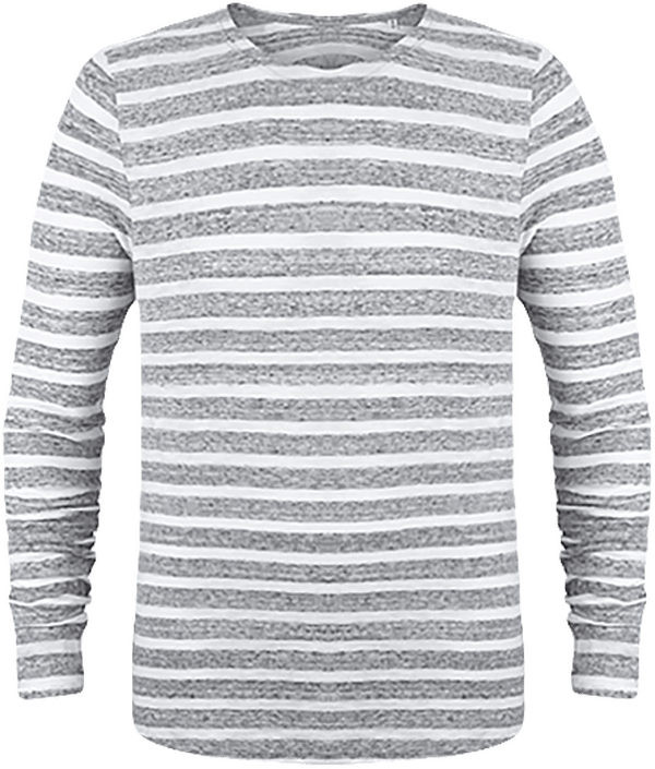 04d55 tee shirt mariniere homme manches longues face Heather Grey