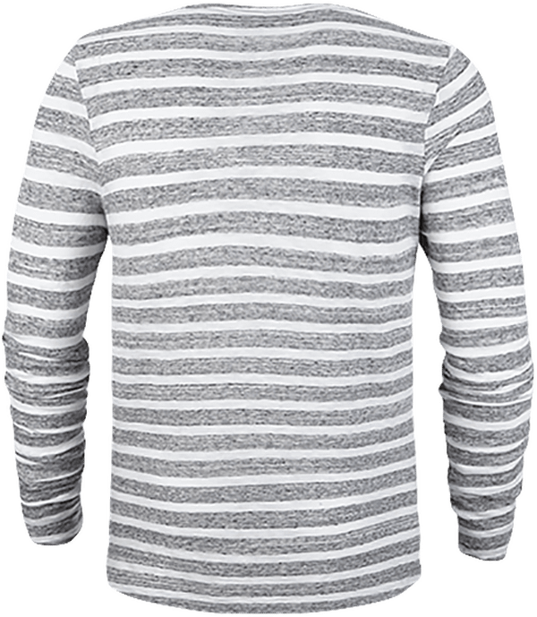 04d55 tee shirt mariniere homme manches longues dos Heather Grey