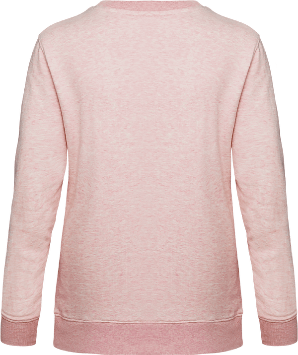 Sweat femme col rond stella hides dos Cream Heather Pink