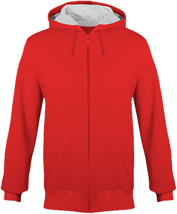 06b sweat zippe lourd unisex face Red