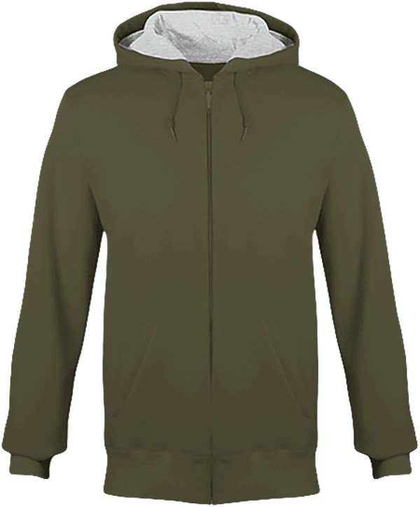 06b sweat zippe lourd unisex face Dark Khaki