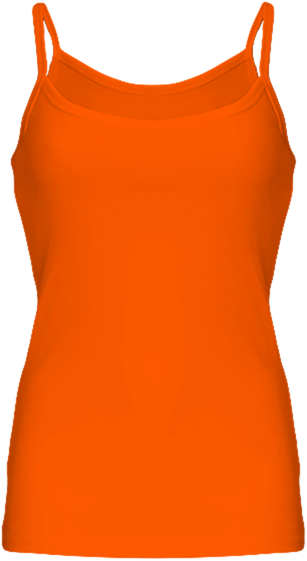 04k11 debardeur a bretelles femme plexus Orange