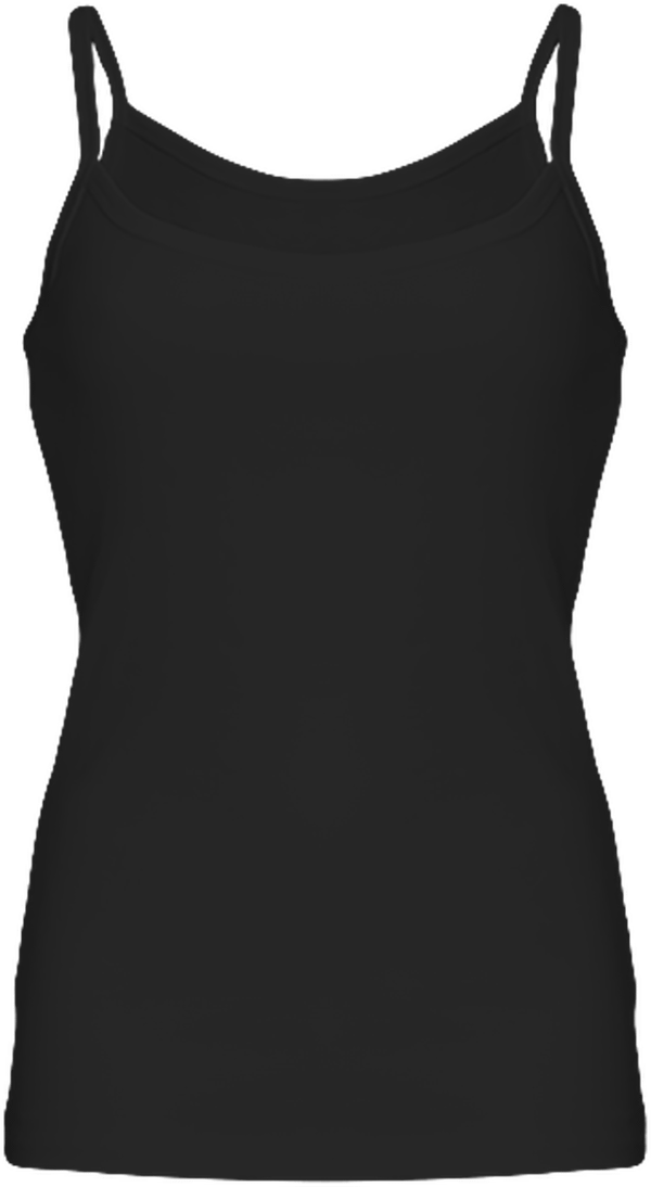 04k11 debardeur a bretelles femme plexus Black