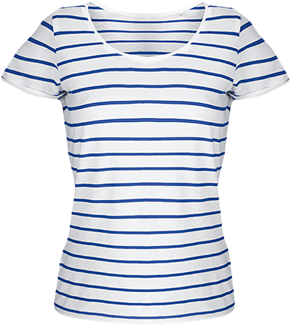 Customizable Women's Striped T-Shirt Tunetoo