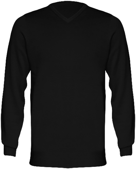 Customizable Men's V-Neck Sweater On Tunetoo Black