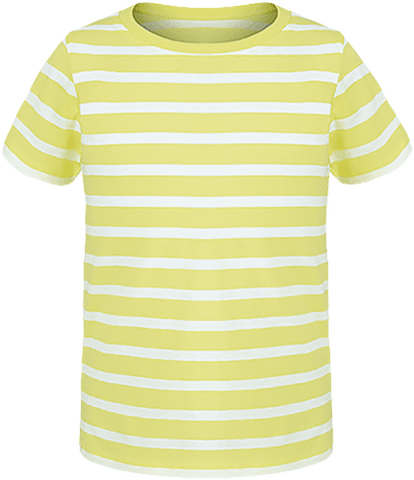 04n50 tee shirt mariniere enfant plexus White / Sunny Lime