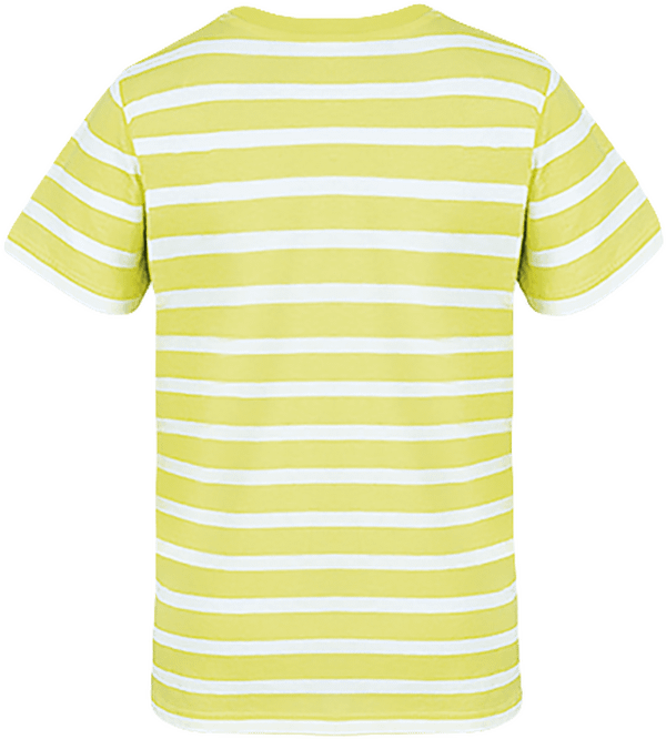 04n50 tee shirt mariniere enfant dos White / Sunny Lime