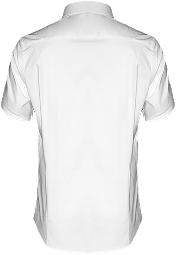 08a10 chemise homme manche courte ajustee dos White