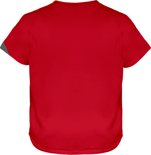 04n25 ts sport manches courtes tricolore enfant white red dos Sporty Red / Sporty Yellow / Storm Grey