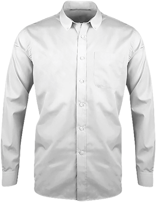 08b20 chemise homme manches longues col boutonne plexus White