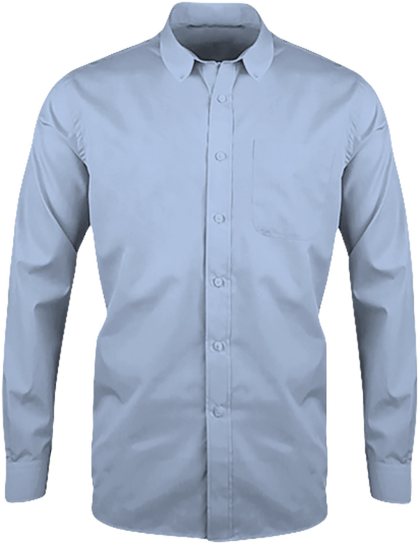 Long Sleeve Shirt With Buttoned Collar Bright Sky