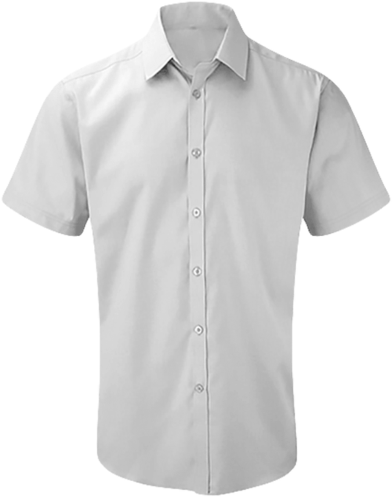 Short Sleeve Chevron Shirt White