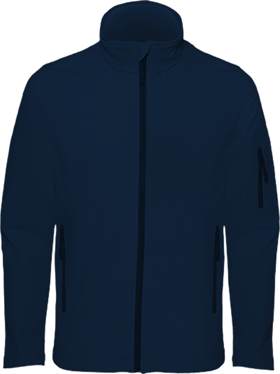 Embroidered Children's Jacket | Windproof Softshell Navy