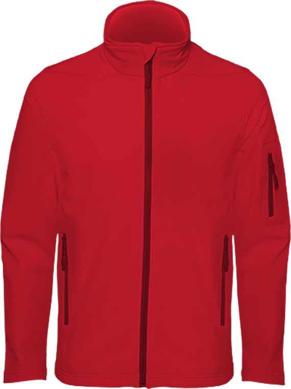 Embroidered Children's Jacket | Windproof Softshell Red