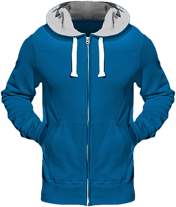 06d12 sweat zippe capuche chunky face Sapphire Blue