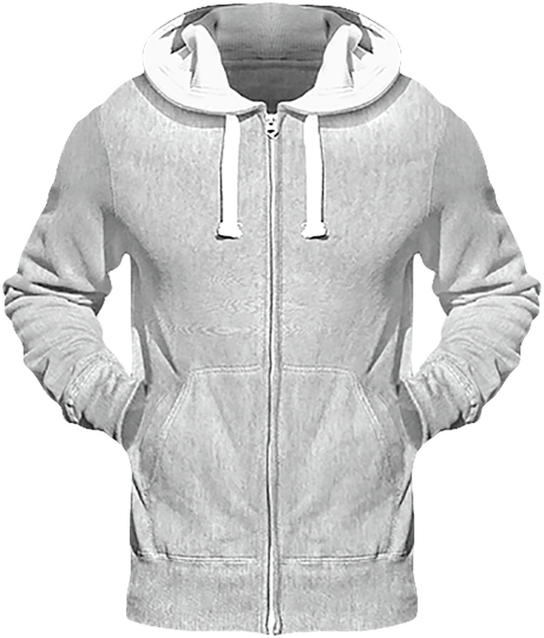 06d12 sweat zippe capuche chunky face Heather Grey