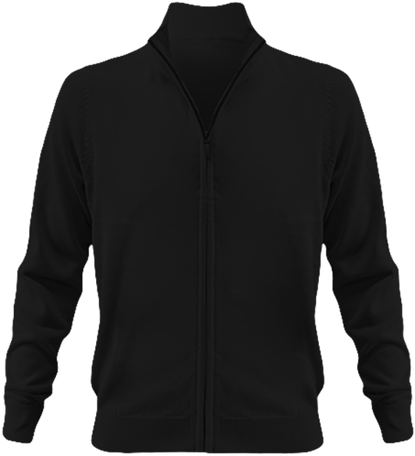 Herren-Cardigan | Stickerei Black