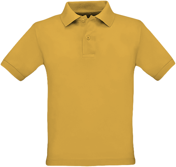 Children's Polo | Embroidery And Print | 100% Cotton Gold