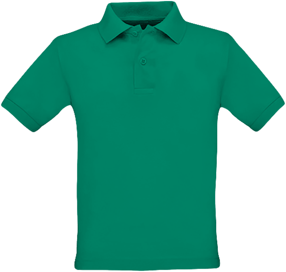 Children's Polo | Embroidery And Print | 100% Cotton Pacific Green