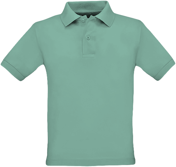 Children's Polo | Embroidery And Print | 100% Cotton Pixel Turquoise
