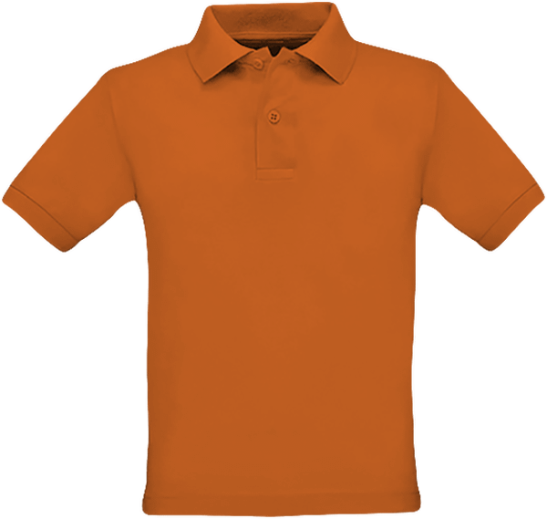 Polo Coupe Enfant | Broderie Et Impression | 100% Coton Pumpkin Orange