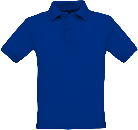 Children's Polo | Embroidery And Print | 100% Cotton Royal Blue