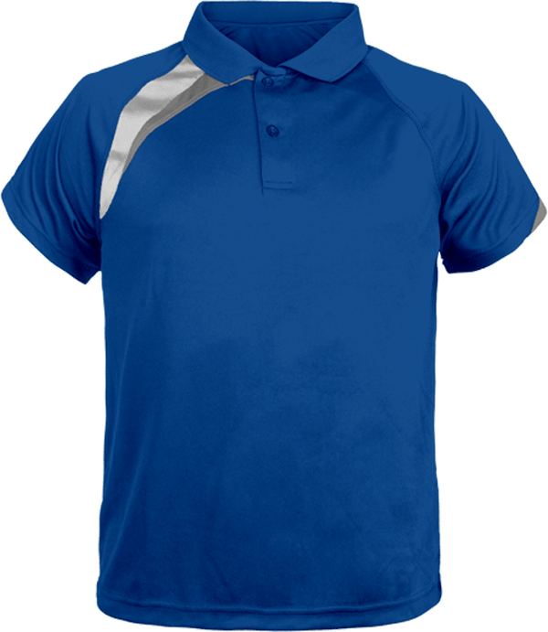 Polo Shirt Sport three-colour Kids | Tunetoo Sporty Royal Blue / White / Storm Grey