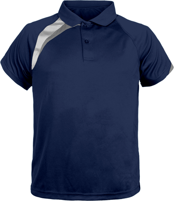 Polo Shirt Sport three-colour Kids | Tunetoo Sporty Navy / White / Storm Grey