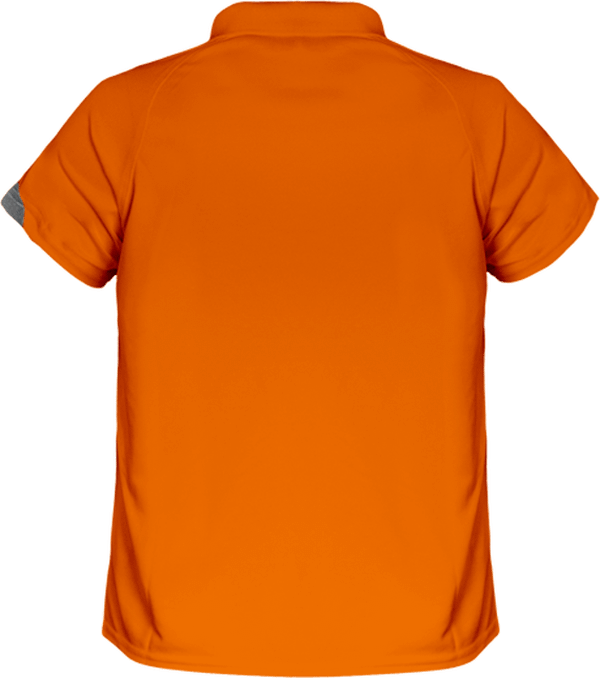 07n15 polo sport tricolore enfant dos Orange / Black / Storm Grey