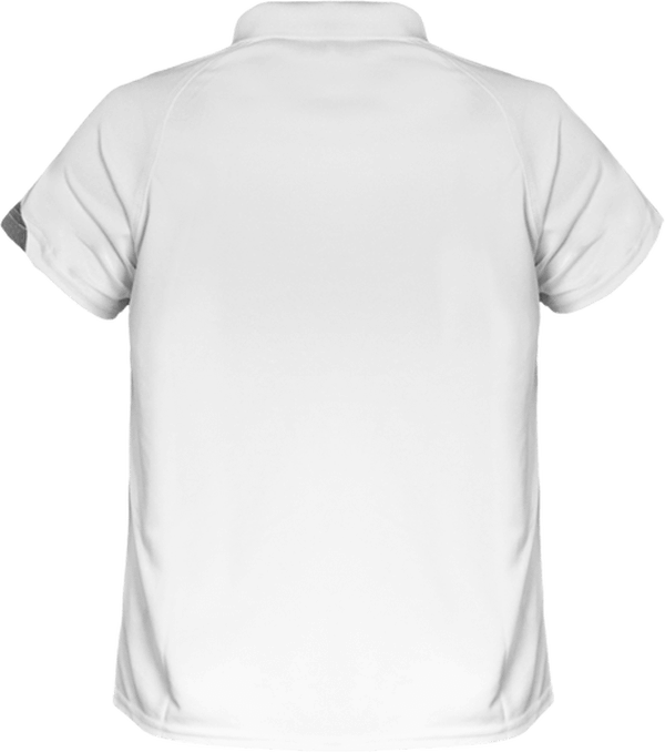 07n15 polo sport tricolore enfant dos White / Black / Storm Grey