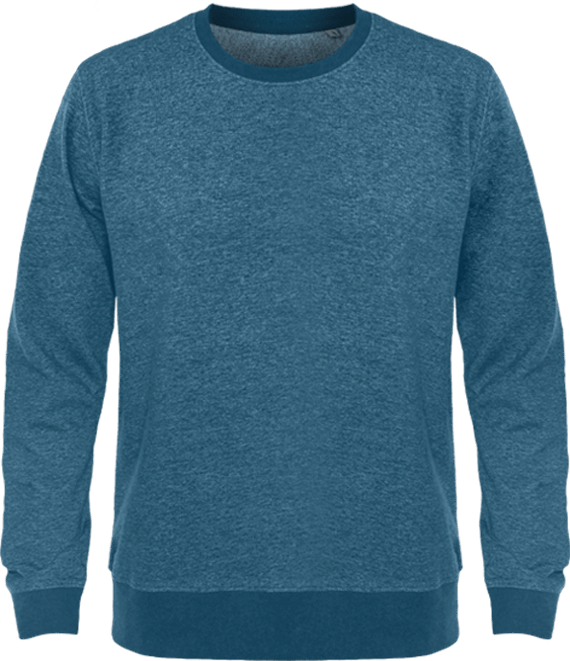 06g27 sweat shirt col rond stanley stella seeks face Dark Heather Teal