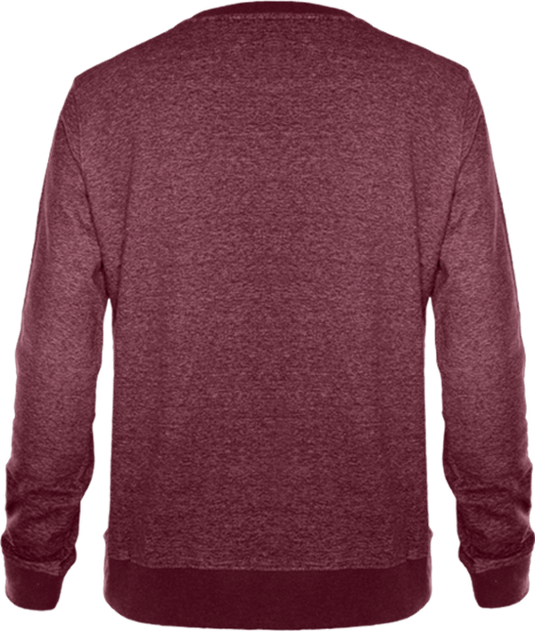 06g27 sweat shirt col rond stanley stella seeks dos Dark Heather Burgundy