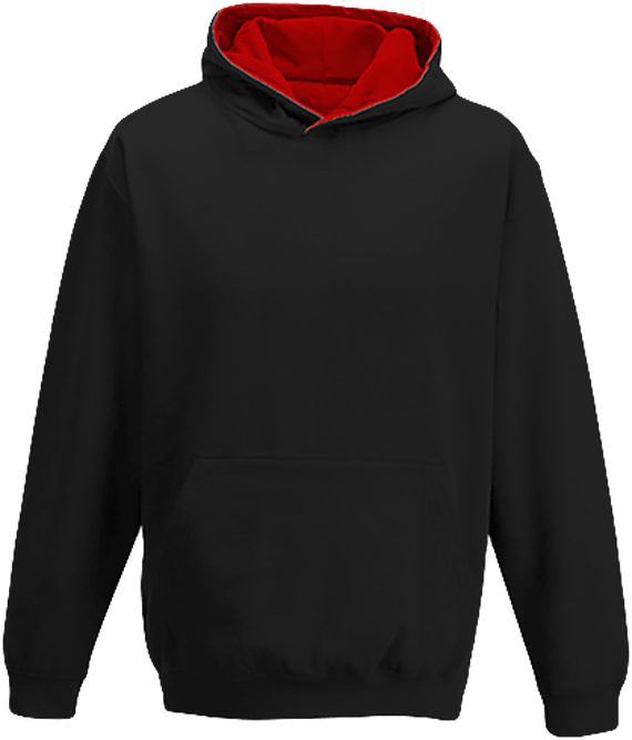 Customizable Bicolor Hoodie KARIBAN Black / Red