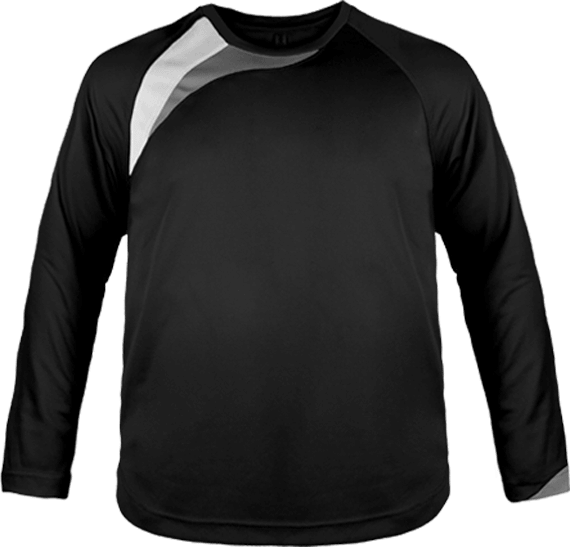 T-shirt Sport Kids long sleeve  three-colour | Tunetoo Black / White / Storm Grey