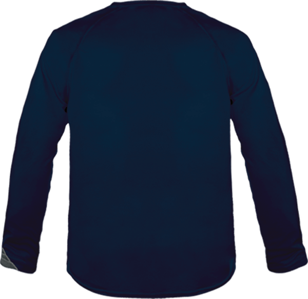 04n30 tee shirt sport ml tricolore enfant dos Sporty Navy / White / Storm Grey