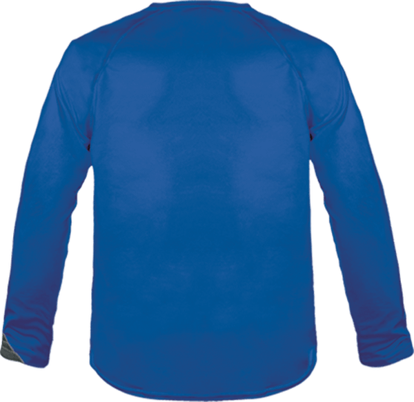 04n30 tee shirt sport ml tricolore enfant dos Sporty Royal Blue / Sporty Yellow / Storm Grey