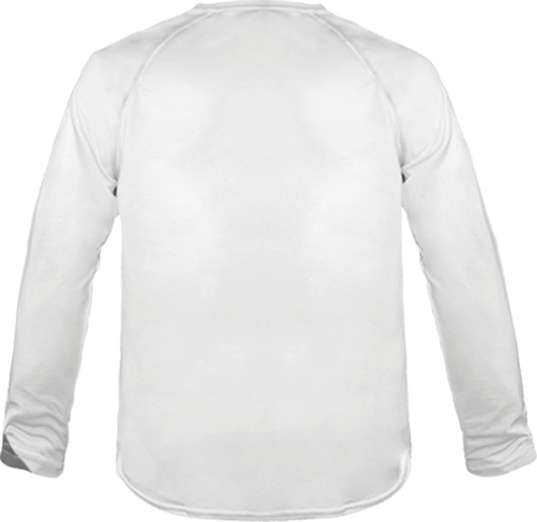 04n30 tee shirt sport ml tricolore enfant dos White / Sporty Red / Storm Grey
