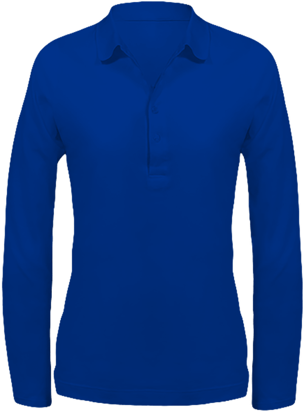 Polo Femme Manches Longues Royal Blue